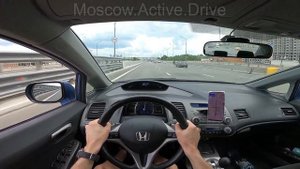 Шашки на Honda Civic 4D 170 км/ч+ l POV Honda Civic fd1 Moscow 170 km/h+
