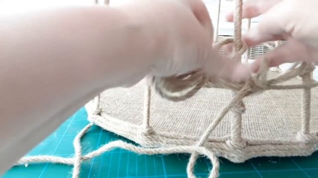 большая плетеная  КОРЗИНА из ДЖУТА своими руками