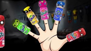 Masha Spiderman HULK Surprise Eggs Opening Super Hero Fanta Finger Family Colors Learn