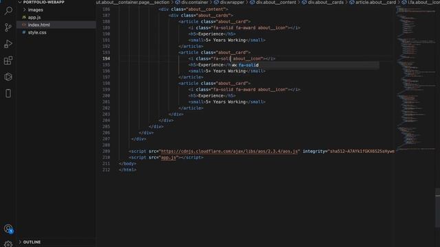 Create portfolio website with smooth scroll transition effect using HTML, CSS, and JavaScript