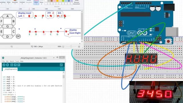 Control a 4 Digit 8-Segment LED Display Arduino смотреть онлайн