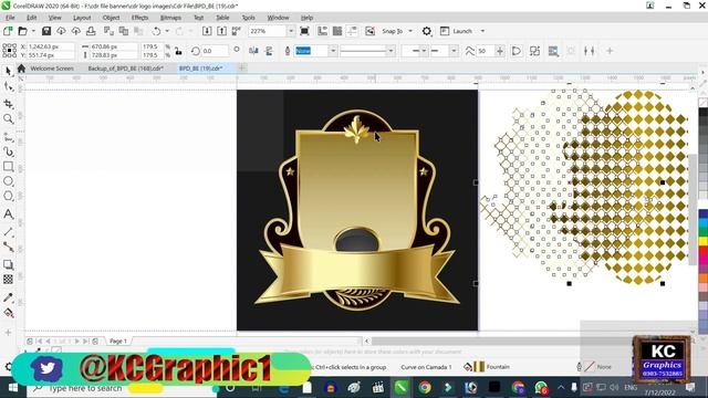 How to Professional 3DLogo Design in CorelDraw 2022/3d logo CDR Free Tutorial Urdu in Hindi
