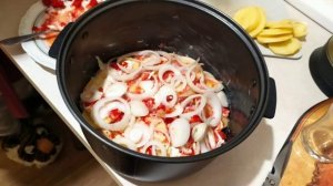 Запечённый картофель, с ветчиной и сыром в мультиварке #ветчина сыр картофель#В мультиварке #рецепт