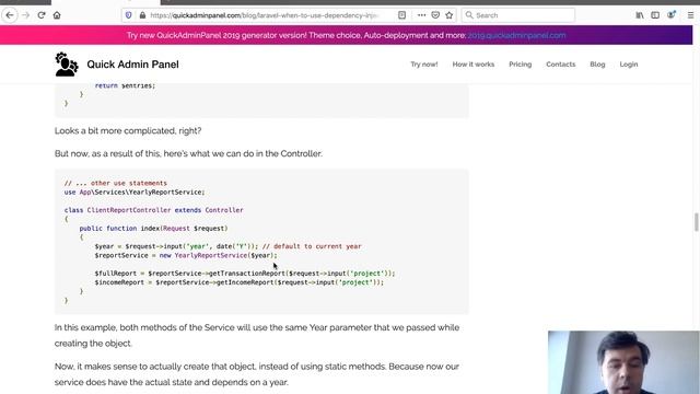 Laravel: When to Use Static Methods, Services and Dependency Injection