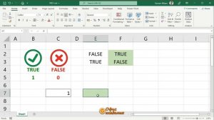 Excel NOT функция - обръща резултата на логическа функция или израз от TRUE във FALSE и обратно