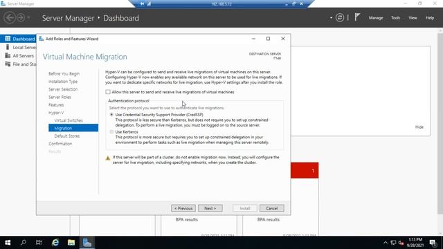 Installing the Hyper-V role смотреть онлайн