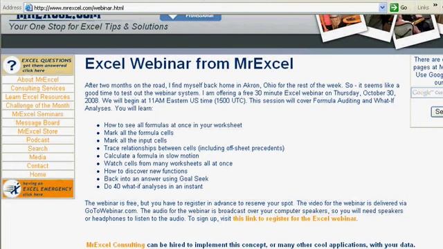 Excel - MrExcel Tenth Anniversary Survey - Episode 877.5