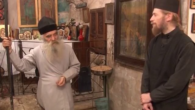 Беседа с архимандритом Иустином (Мамалла) на колодце Иакова в Самарии Святая Земля