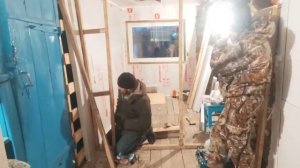 Перегородка в котельной/ремонт/15.10.2021