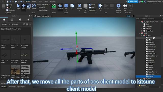 How to convert ACS guns to Kitsune in Kitsune gun kit Roblox Studio смотреть онлайн