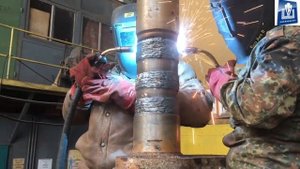 Наплавка рабочих шеек баллера. Полуавтоматическая сварка в защитных газах