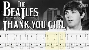 The Beatles - Thank you girl (Bass + Drum Tabs) By Paul McCartney & Ringo Starr