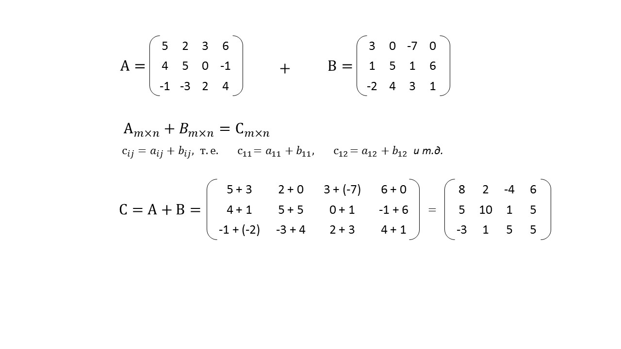 Вычитание матриц. Вычитание матриц 3х3. Сложение матриц 2х3 и 3х2. Вычитание матриц 2a573 - a571. Вычесть матрицу из матрицы.