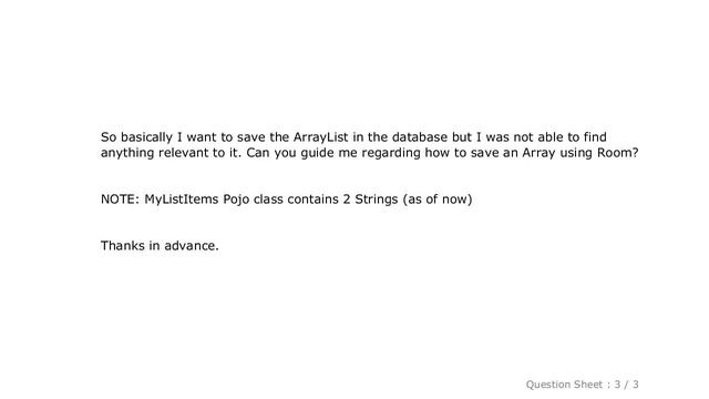 Android : Android Room Database: How to handle Arraylist in an Entity? смотреть онлайн