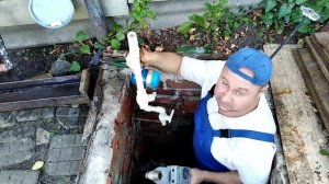 Установка водомера в яме