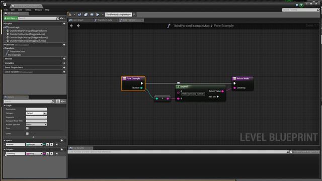 8. Blueprints Unreal Engine 4 - Свойства функций