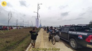 Bandung Walking Tour 4K, Strolling Around Outer Road of Al Jabbar Grand Mosque in Inauguration Day