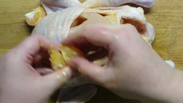 Новогодняя КУРОЧКА с МАНДАРИНАМИ?НОВОГОДНИЙ рецепт горячего блюда?Курица в духовке