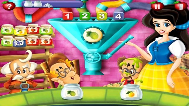 Белоснежка и семь гномов. Игра сказка для малышей. Разливаем варенье по банкам. смотреть онлайн