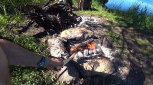 РЕЦЕПТ. КАРТОШКА С САЛОМ НА КОСТРЕ. А ЧТО ТАК МОЖНО БЫЛО?!