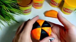 Лепим тыкву на Хэллоуин из Плей До/How to make best Halloween o Latern from Play-Doh