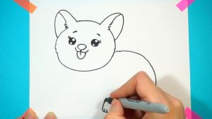 Как нарисовать собаку . Рисунок собаки корги. Drawing of a dog. How to draw a corgi dog.