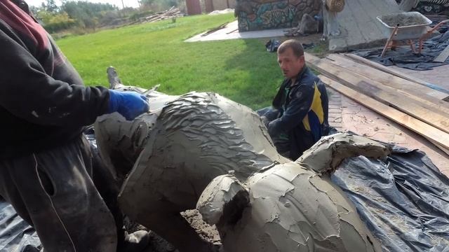 изготовление скульптуры собаки из арт бетона. мастер класс смотреть онлайн