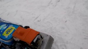 Часть 1/4Снегокат с двигателем от бензопилы штиль