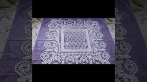 САЛФЕТКА С КРАСИВОЙ КАЙМОЙ КРЮЧКОМ.