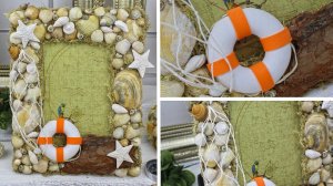 DIY Декоративная РАМКА для фото ИЗ РАКУШЕК своими руками / Красота в морском стиле | Eva-Konfetti