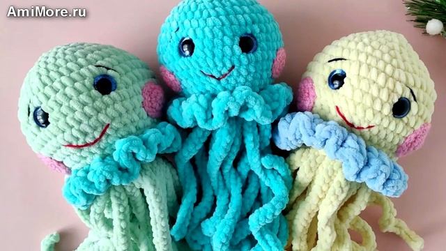 Амигуруми: схема Плюшевая медузка. Игрушки вязаные крючком - Free crochet patterns. смотреть онлайн