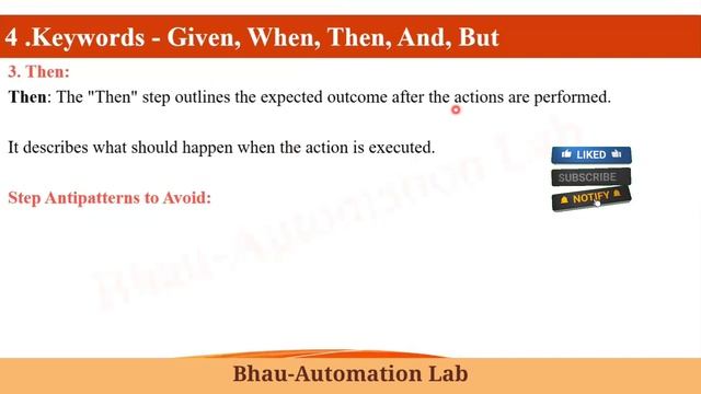 Mastering Gherkin Keywords: Given, When, Then, And & But | bdd cucumber @BhauAutomationLab14