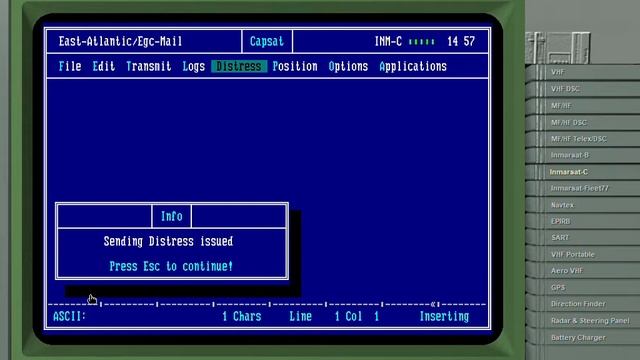 Начальные настройки Inmarsat-C станции. Подача бедствия. Отмена бедствия смотреть онлайн