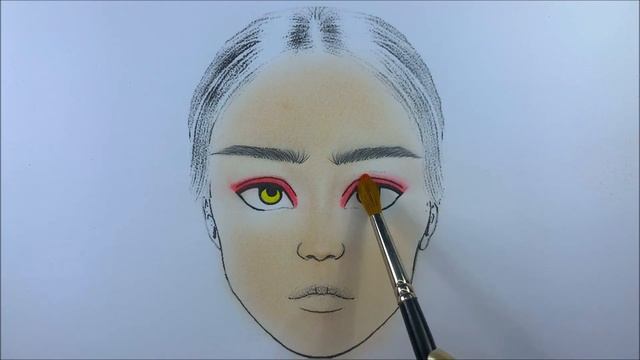 Do You Want a Cute Makeup Look ? Red Monochromatic Makeup Look On Face Chart смотреть онлайн