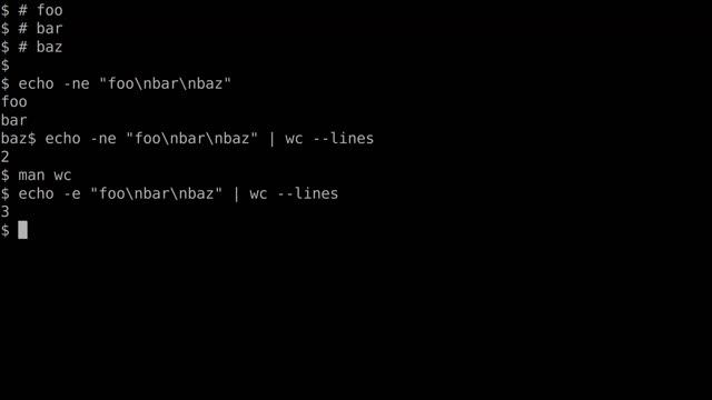 TIL: wc -l doesn't actually count lines - Bash Playground смотреть онлайн