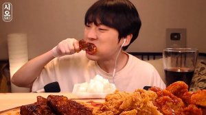 MUKBANG?자메이카 통닭다리,황금올리브 순살 양념,후라이드 풀코스 먹방|치즈볼|CHICKEN EATING SOUNDS[SIO ASMR 시오]