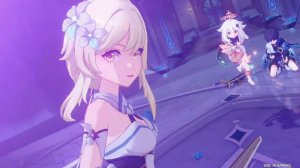 Анимация Начало сражения со Скарамуччей Сказителем 2k hq ру сабы | Нахида | Муви | Genshin Imapct