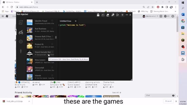 How To Download Furk Ultra The New and best executer in Roblox | Roblox | GameZone смотреть онлайн