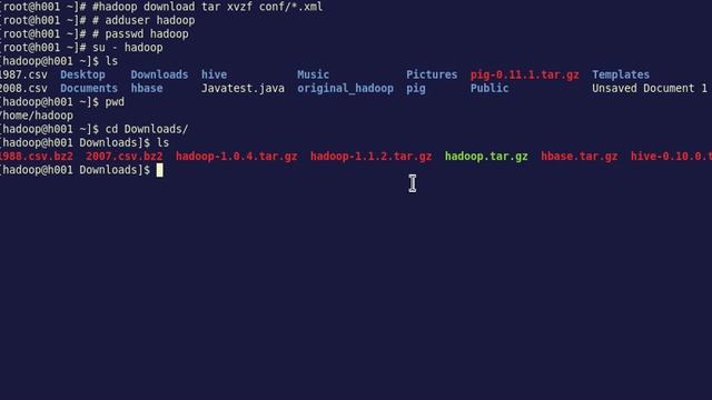 hadoop download install configuration hosts profile 1 [하둡 동영상 강의] смотреть онлайн