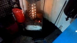 Печь на отработке с водяной рубашкой.