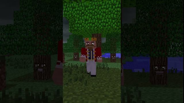 Король Майнкрафт и его пугающий лесной забег! #minecraft #майнкрафт