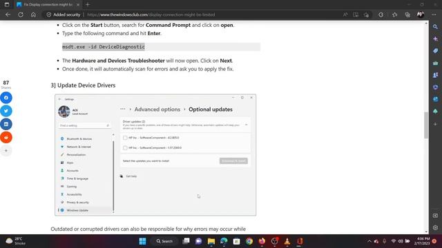 Fix Display connection might be limited error on Windows 11/10 смотреть онлайн