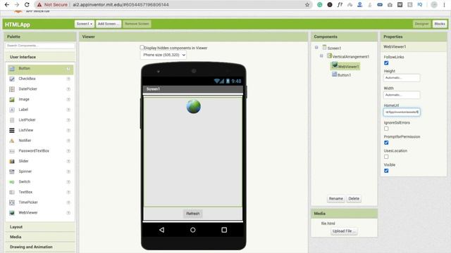 How to use HTML in MIT App Inventor 2 [ Convert HTML to App ]