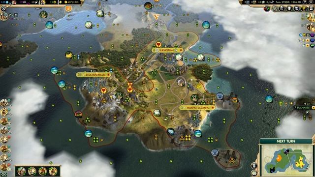 Civilization V (Civilization 5) - Стратегия "Спагетти" - разрушение экономики соперников