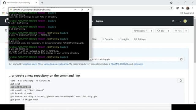 Git #2 - How to Commit and Push changes to GitHub Repository using Git Bash command