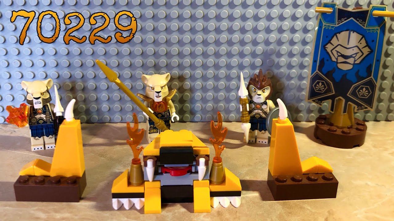 Обзор на набор Lego Legends of Chima 70229 Лагерь клана Львов смотреть онлайн