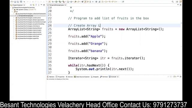 Free Java Tutorial for Beginners in Tamil | Java Collection Tutorial in Tamil | Besant Velachery