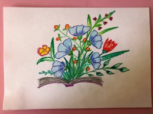 РИСОВАНИЕ для детей // Рисунок Книга с цветами карандашами