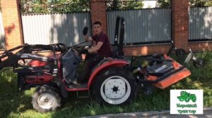 Косилка газонная FM120 на японском Мини-тракторе Mitsubishi GS18