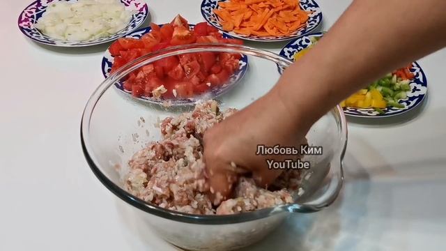 У вас есть ФАРШ ? Добавьте ОВОЩЕЙ и Приготовьте ОБЕД ДЛЯ ВСЕЙ СЕМЬИ !
